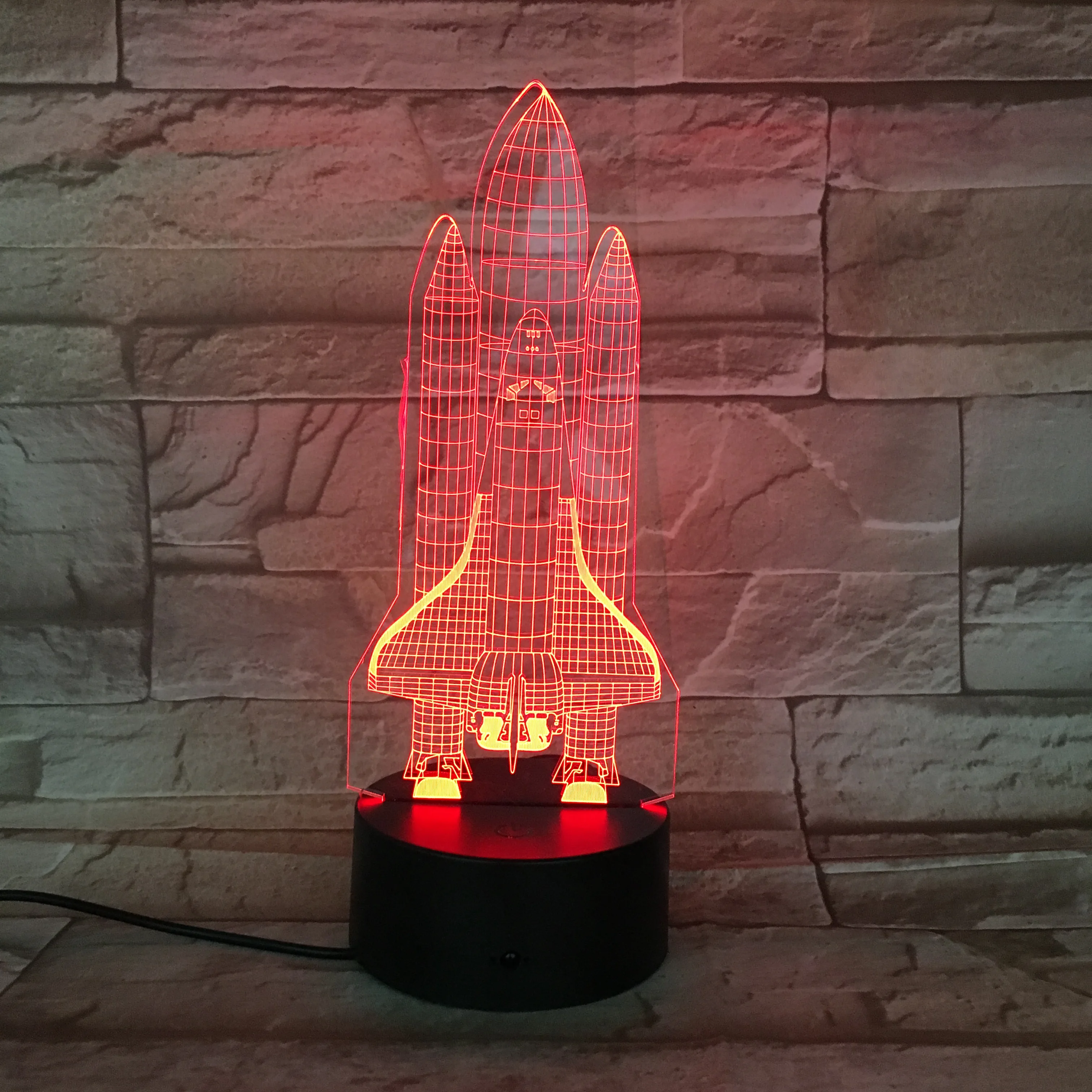 3D лампа атмосферная Аполлон проект космический челнок Коламбия 7 цветов с пультом дистанционного управления для рождественского подарка Светодиодная лампа ночного света