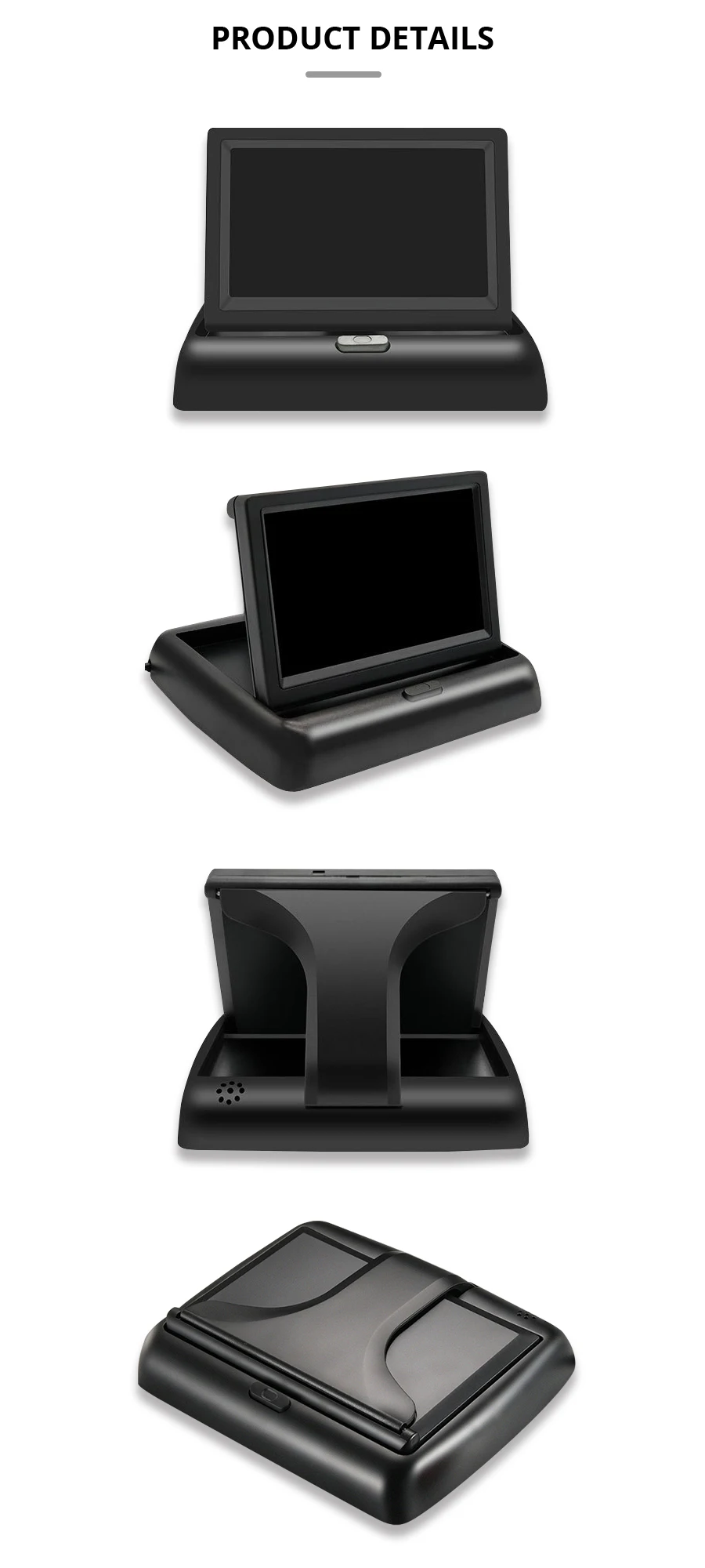 E-ACE J02 4,3 дюймов TFT ЖК-монитор автомобиля складной дисплей камера заднего вида парковочная система для автомобиля заднего вида NTSC PAL