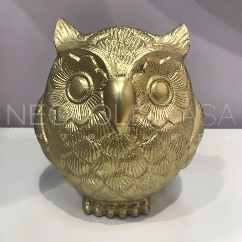 Фигурка совы AC. Св. др.56 (Золотой алюминий/бронза) Искусство и ремесло декор дома Украшение для интерьера Товары для дома.
