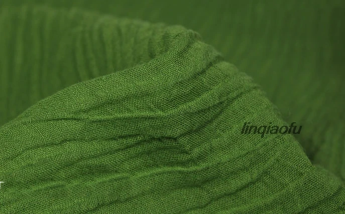 

High quality washed retro fresh literary thin wrinkled linen fabric