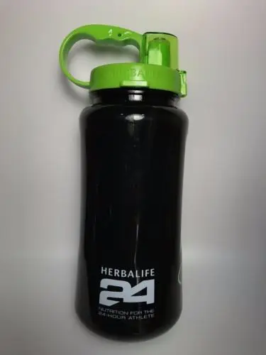 Herbalife 24 питание Мега половина галлон 64 унции встряхнуть Спортивная бутылка для воды тритан пластик черный с зеленой крышкой