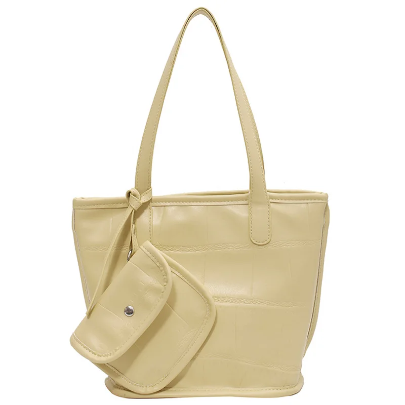 

Niche Design Large-capacity Bag Female 2021 New High-end Underarm Bag Handbag Bucket Bag 2in1 Tote Bag Shoulder Bag Width: 29cm