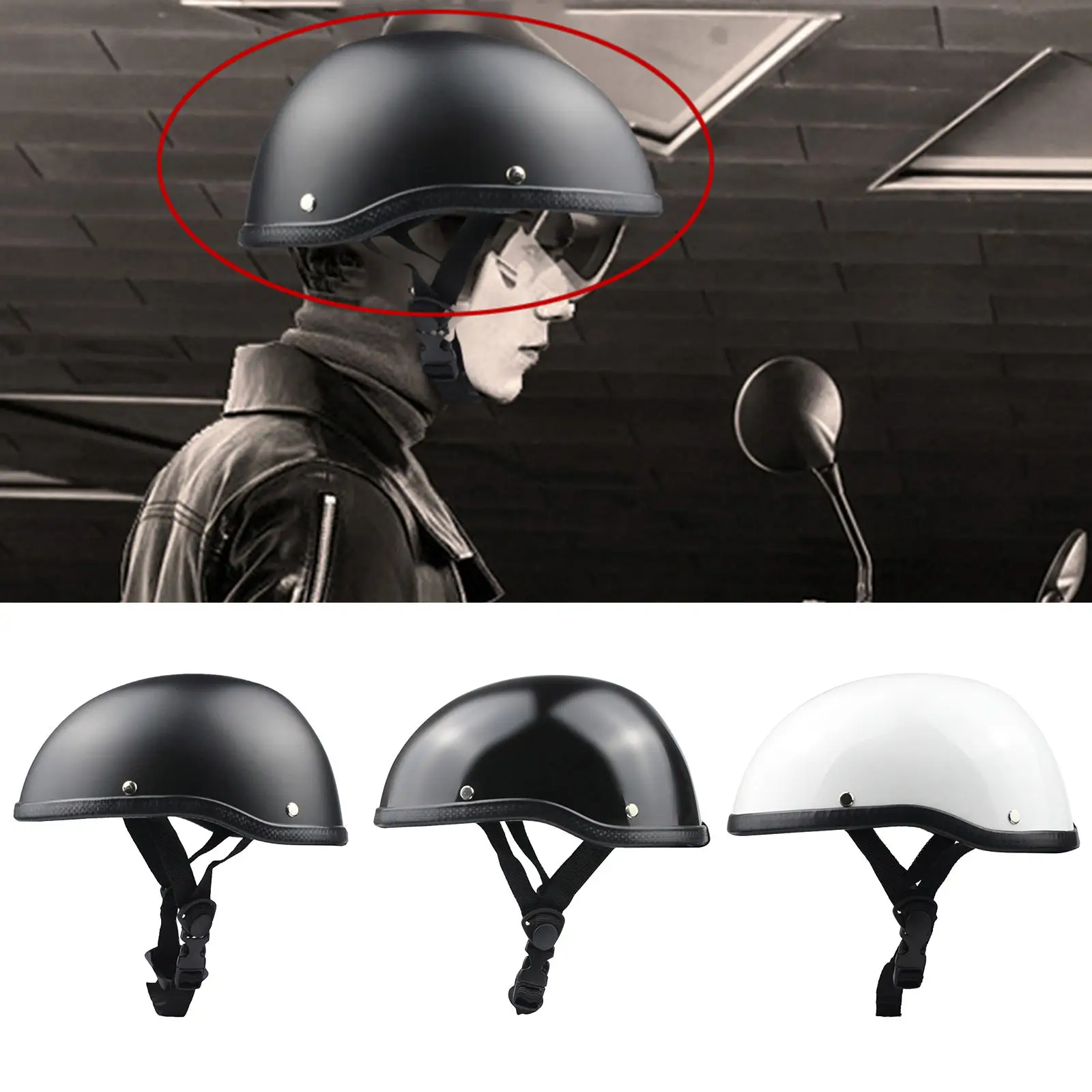 

Винтажный мотоциклетный полулицевой шлем, защита для головы для мотовездехода, круизера, байкера, лето