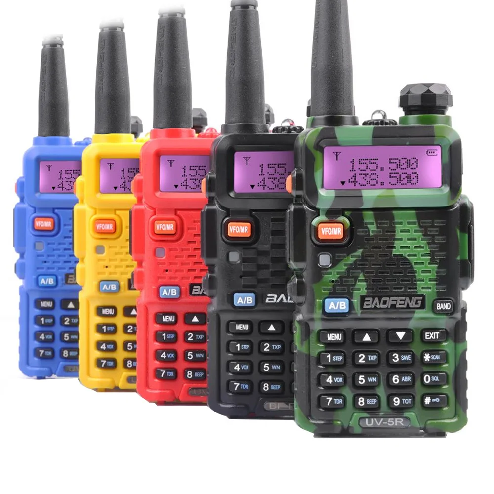 2Pcs Baofeng UV-5R Walkie Talkie CB Ham Radio Station 5W 128CH VHF UHF Dual Band UV 5R Two Way Walkie Talkie Hunting  Radios