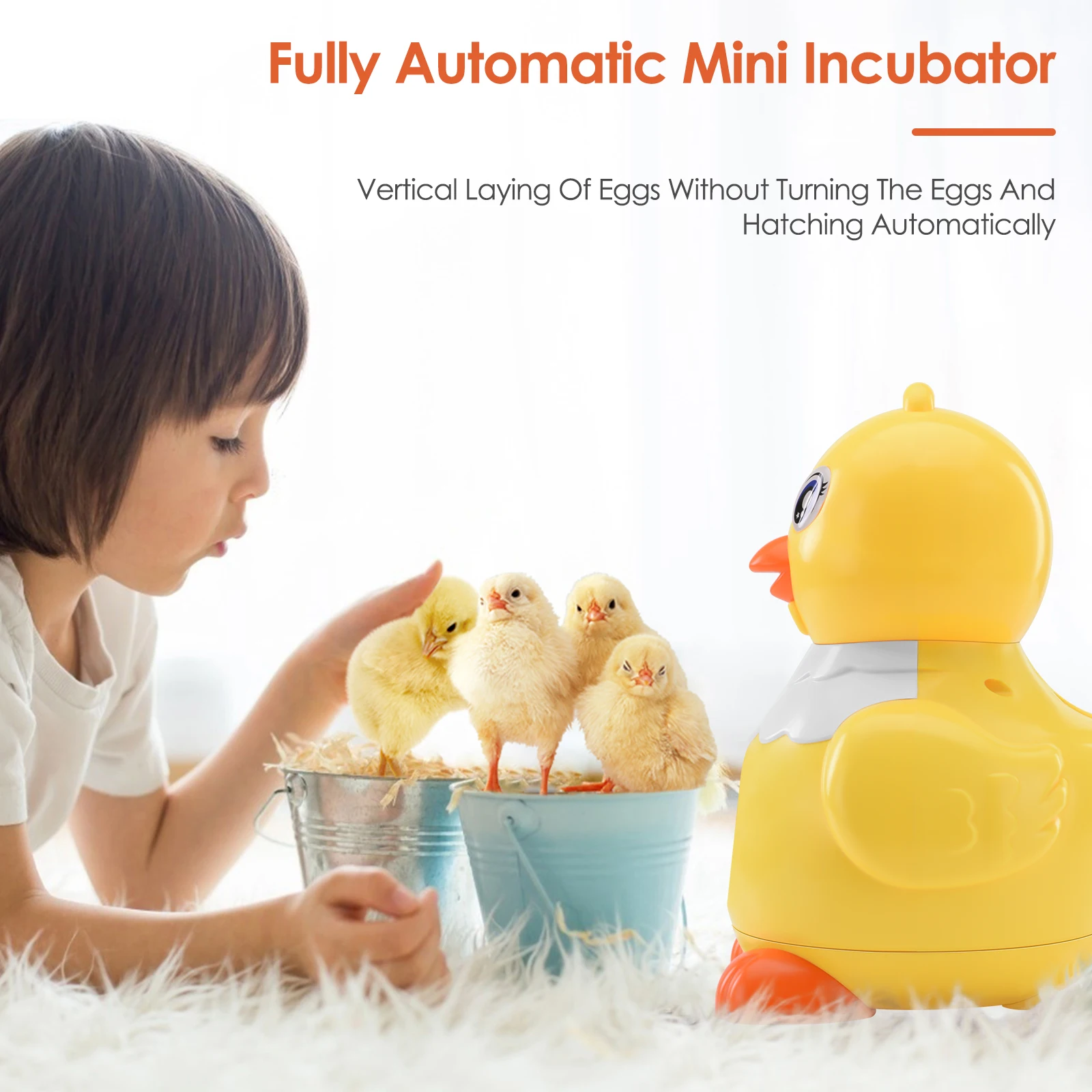 

Incubator Eggs Brooder Chicken Fully Automatic Farm Bird Quail Incubator Hatchery 6 Eggs Incubator Poultry Hatcher Turner