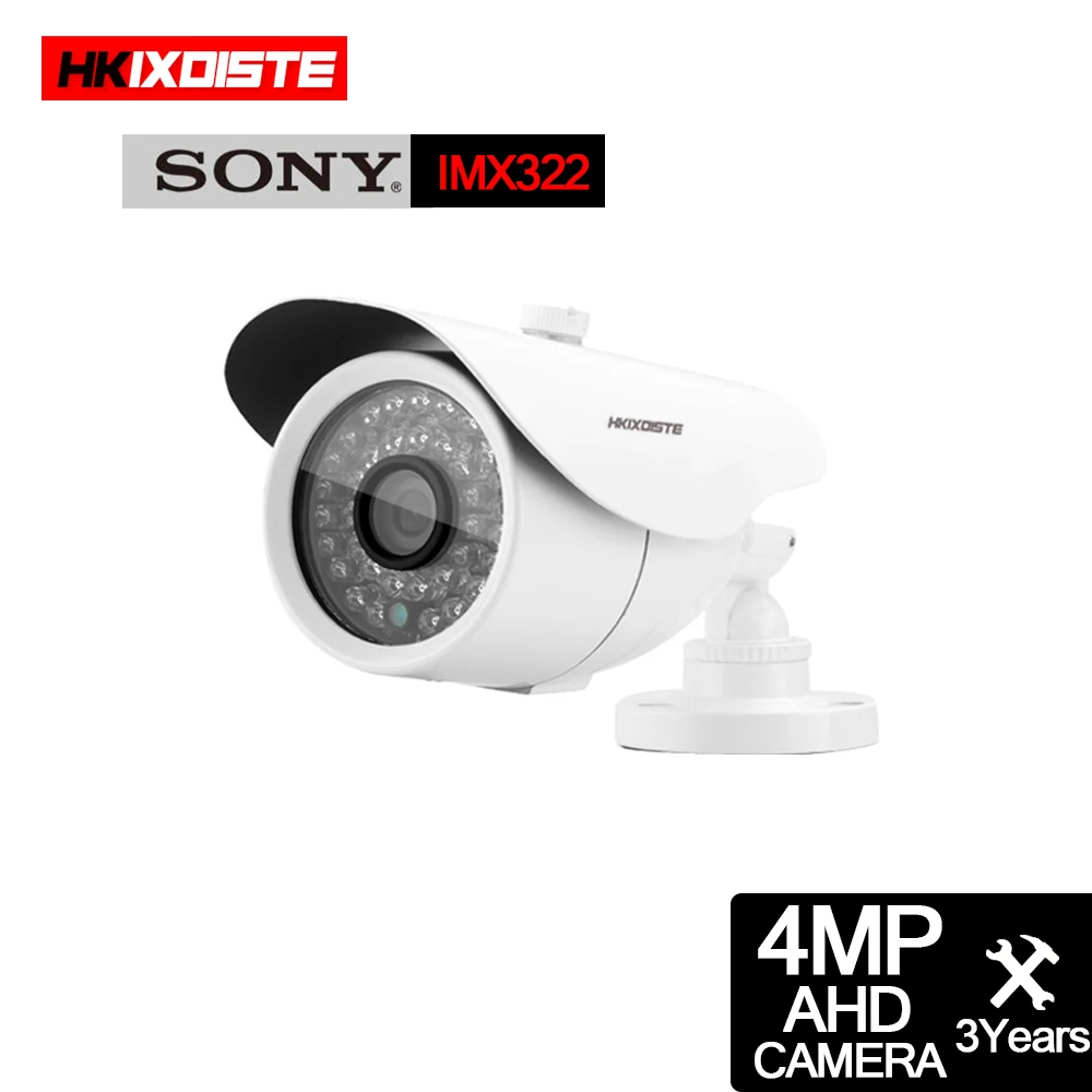 HKIXDISTE Лидер продаж HD 4 МП IMX322 AHD система видеонаблюдения камера наружная