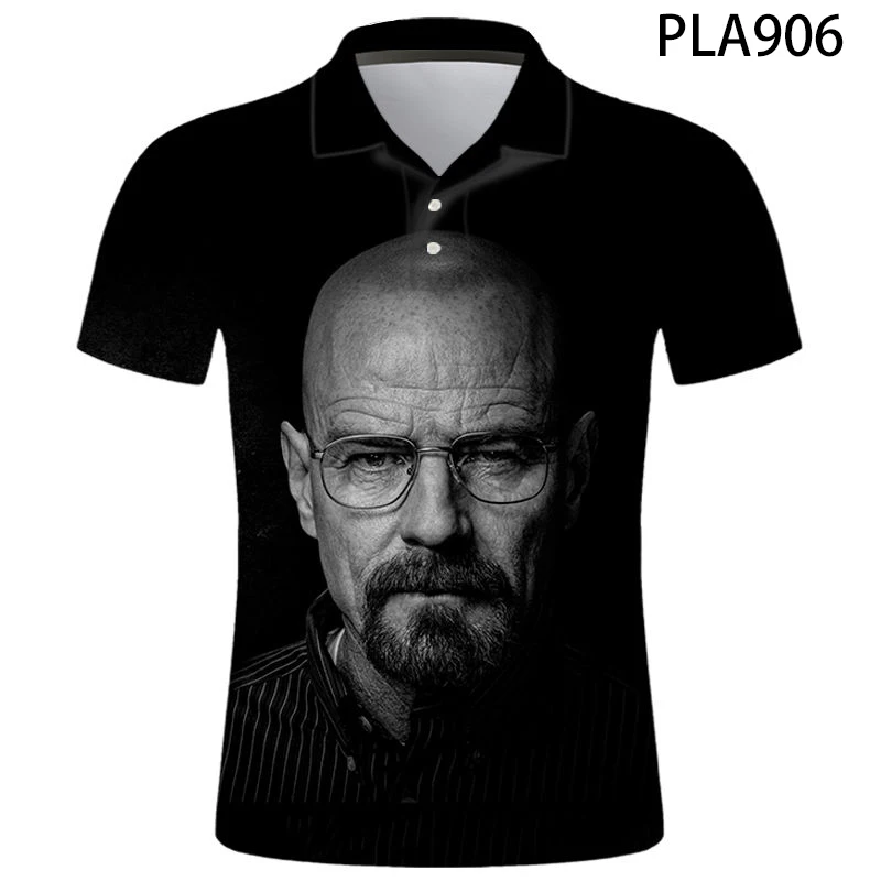 

Summer Short Sleeve Breaking Bad Polo Homme Streetwear Men Camisas Ropa 3D Printed Polo Shirt Fashion Casual Harajuku Cool