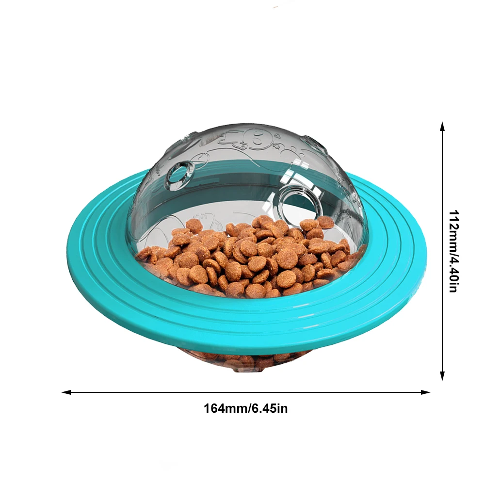 Flying Saucer Dog Game Flying Discs Toys Interactive Educational Puppy Toy Plate Hew Leaking Slow Food Feeder Pet Utensils images - 6