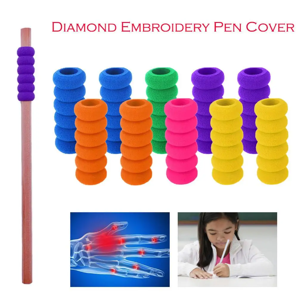 10PCS Diamond Painting Accessories Embroidery Pen Cover Tools Sponge Rhinestone Mosaic Point DIY | Дом и сад