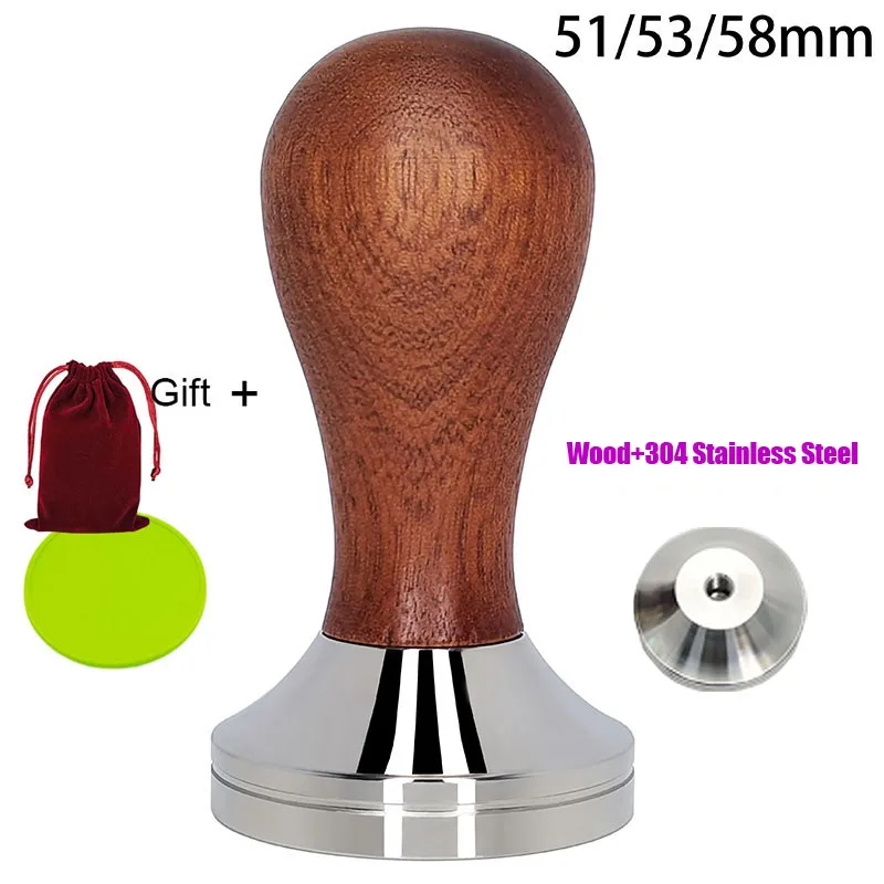 Сандалового дерева ручка вскрытия Кофе порошок молоток 304 Нержавеющая сталь