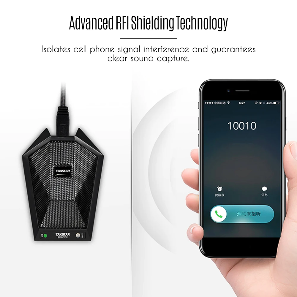 

TAKSTAR BM-621USB Digital Boundary Microphone USB Conference Mic Cardioid Plug-Play for Computer Network Meeting Live Broadcast