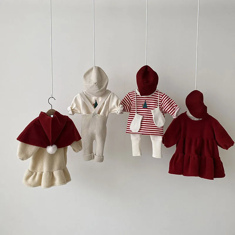 

Baby Girl Velvet Dress Set Kids Red Dress+Cape Outfit Toddler Girl Winter Clothes Children Elegant Princess Frock New Year 2021