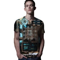 2021 computer phone chip 3d print t shirt unisex summer tops funny shirts cool elektronische chip t shirt
