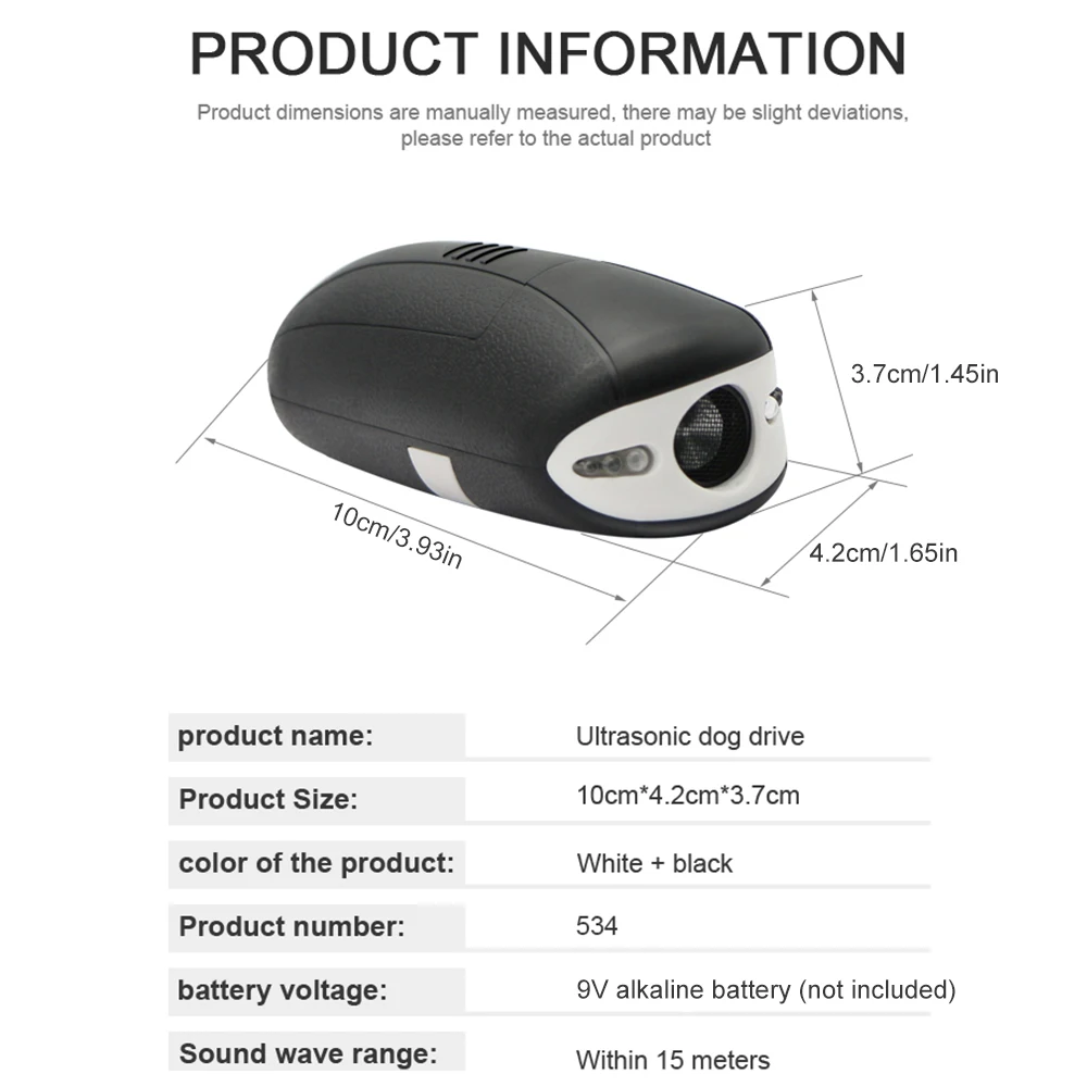 

Handheld Ultrasonic Dog Repeller Anti Barking Stop Bark Dog Training Ultrasonic Anti Bark Dogs Training Repeller Control Trainer