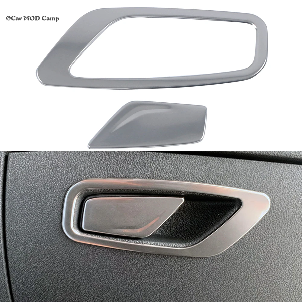 

for Skoda Octavia Mk4 Liftback RS 2020 2021 Stainless Steel Matte Interior Glove Box Handle Cover Trim 2pcs