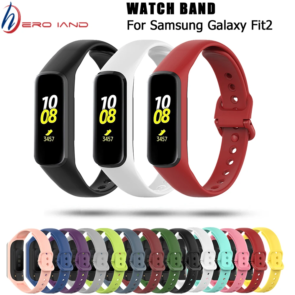 

New Soft Silicone Strap For Samsung Galaxy Fit 2 R220 Sports Smart Bracelet Band Replacement For Samsung Galaxy Fit2 SM-R220