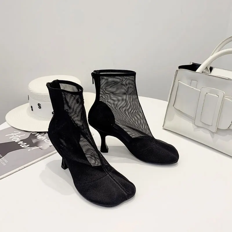 Bellinsley/Новинка сезон весна осень ботильоны для женщин с квадратным носком на