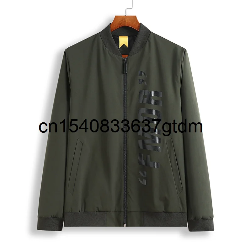 

Young and middle-aged men's autumn new stand collar jacket fat plus oversize baseball collar fashion casual coat fashion