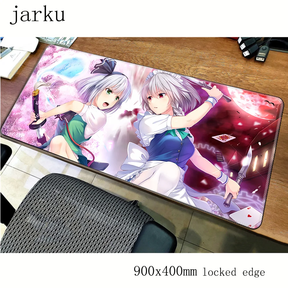 

Sakuya Izayoi mousepad gamer Boy Gift 900x400mm gaming mouse pad home notebook pc accessories Personality padmouse ergonomic mat