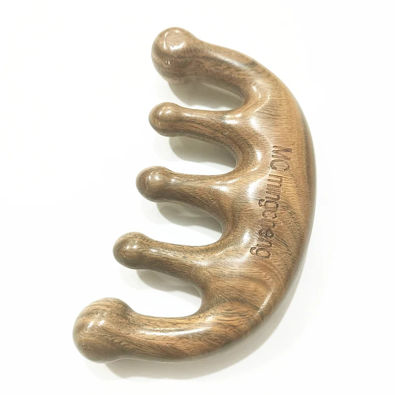 MC Новинка массажная Расческа с пятью зубами меридиан зеленый сандаловое дерево