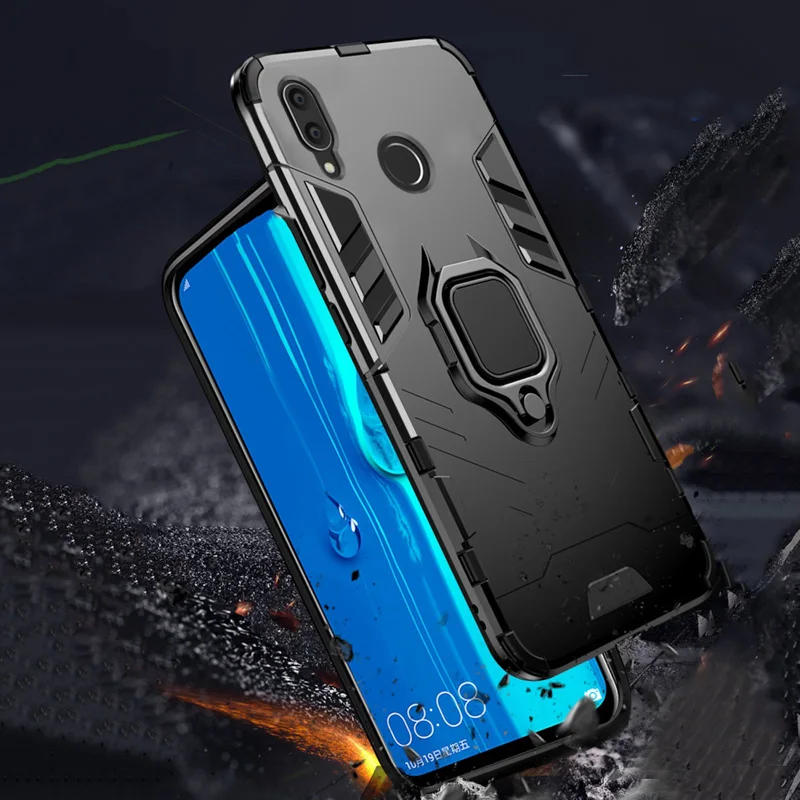 Чехол для Huawei Honor 8X 8A 8S 9X 20 Pro 10 Lite противоударный Магнитный чехол с автомобильным