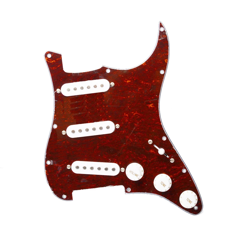 Многоцветная электрогитара Pickguard и белая SSH загруженная Предварительно