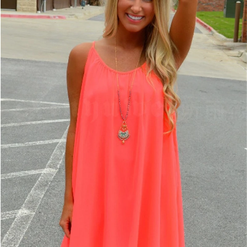 

Women beach dress fluorescence female summer dress chiffon voile women dress summer style women clothing plus size lyq01