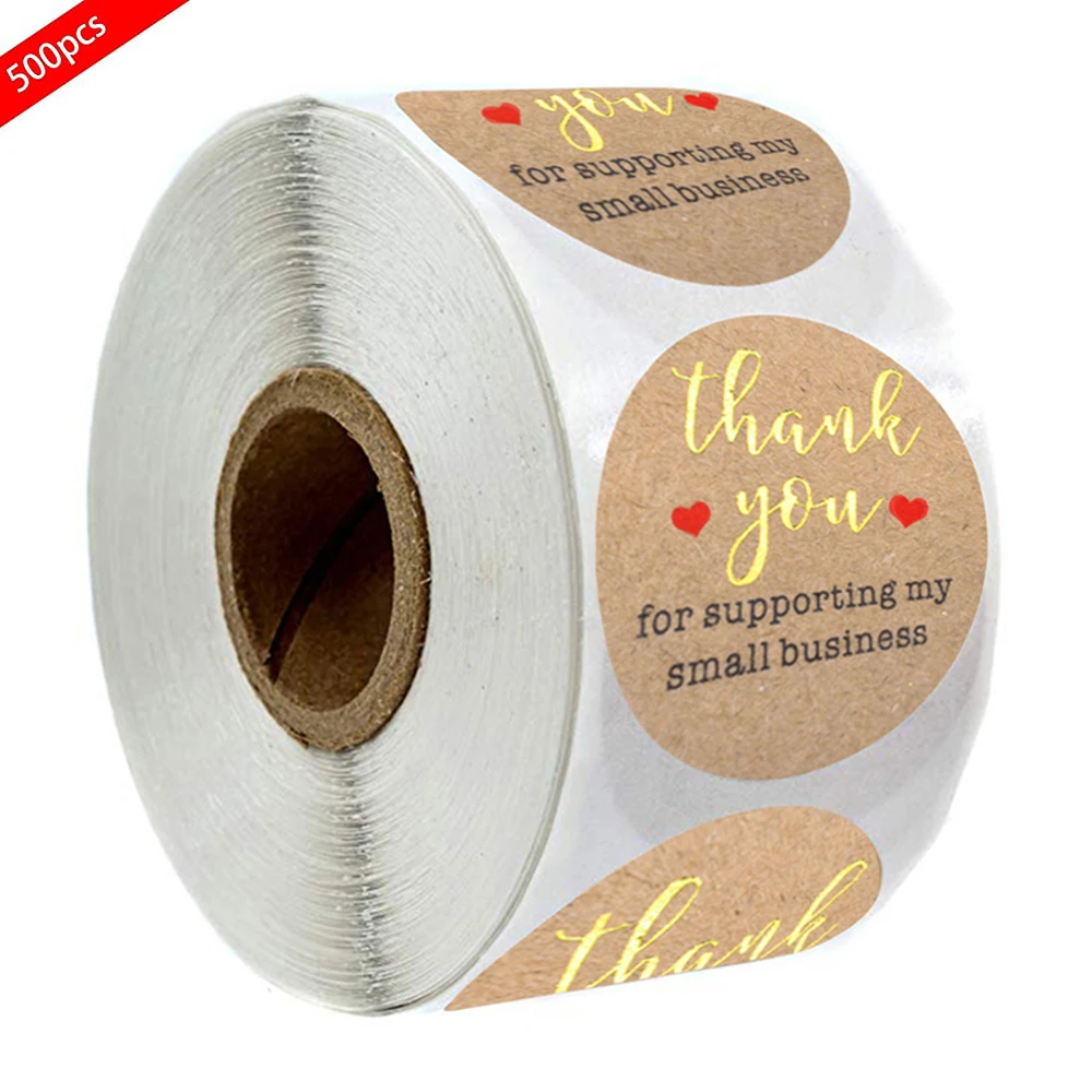 

Круглая крафт-бумага, спасибо за поддержку моей маленькой женской упаковки для выпечки, деловые наклейки