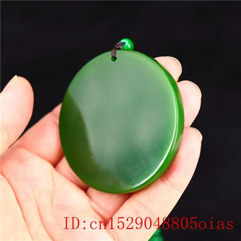 Зеленый нефритовый кулон ювелирное ожерелье Шарм для мужчин китайские женщины