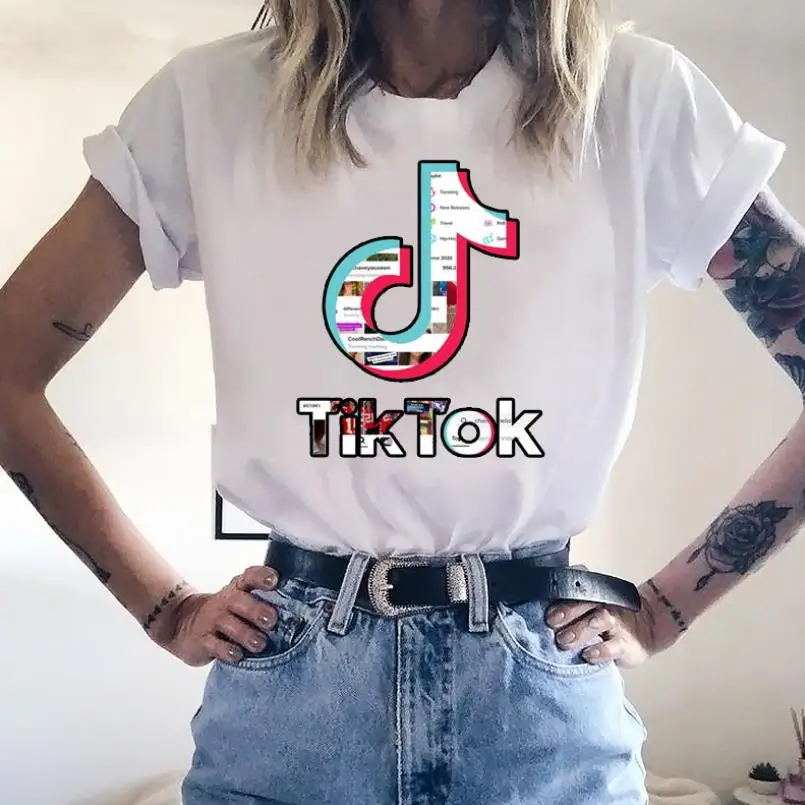 Новая одежда Tik Tok детская футболка Детские хлопковые футболки с короткими