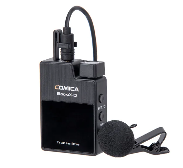 

Wireless Microphone for i Phone Comica BoomX-DMI1 2.4G Digital Mini Wireless Lavalier Lapel Mic,Transmitter and Receiver