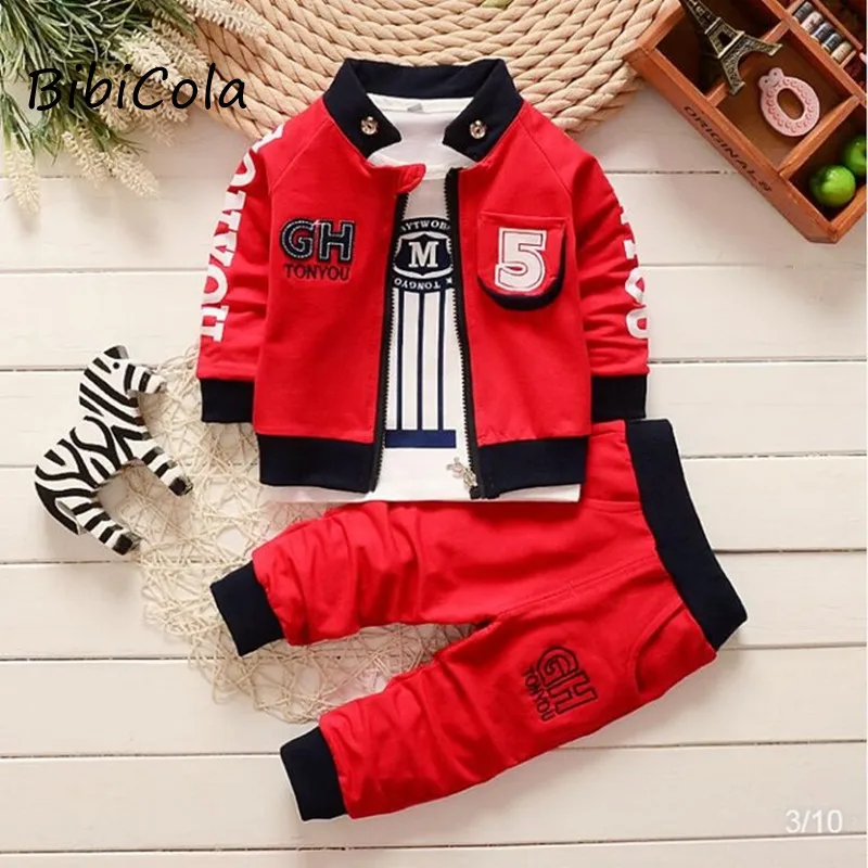 Children clothing sets spring autumn baby boys girls sportsuit coats+t-shirt+pants infant tracksuits for kid unise outfits |