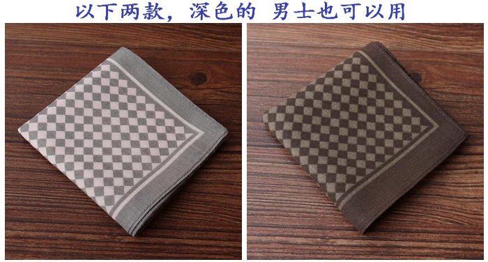 Handkerchiefs Women Cotton High Quality Soft Funny Printed Plaid Various Color Casual Ladies Pocket Square Elegant Chic Trendy
