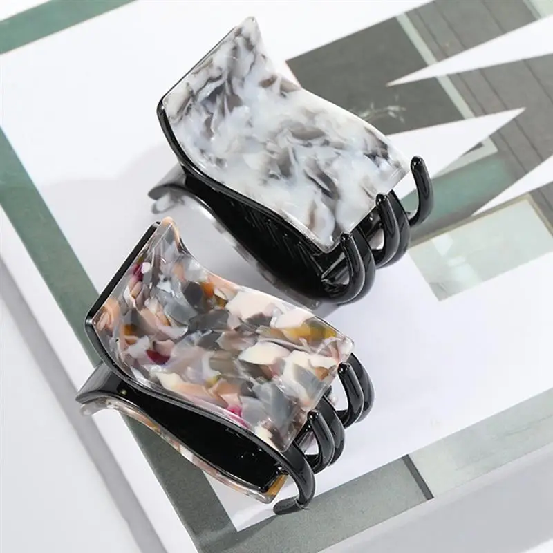 

2PCS Claw Clip Creative Simple Fashion Mini Claw Clip Jaw Hair Clip Acrylic Crab Clamps Hairdress Hair Styling Tool Women Girls