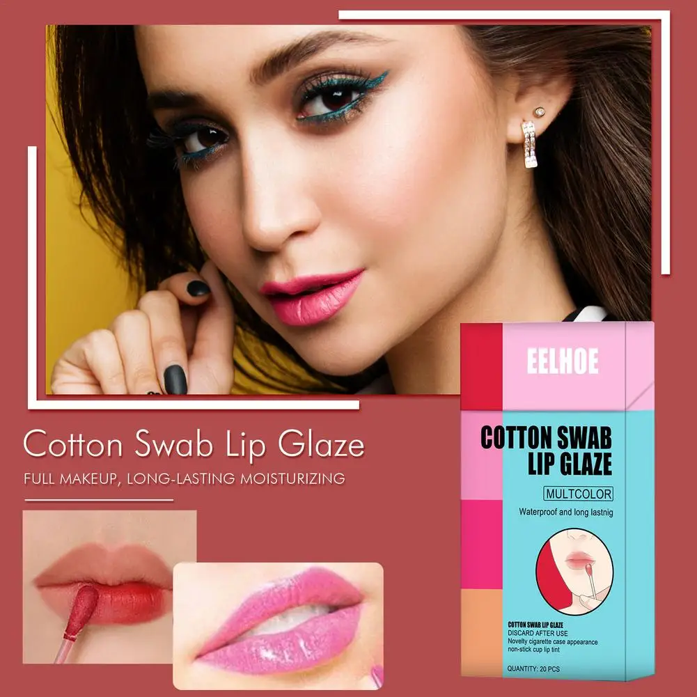 

Cotton Swab Lipstick Long Lasting No Fade Lip Glaze for Women 3 Colors