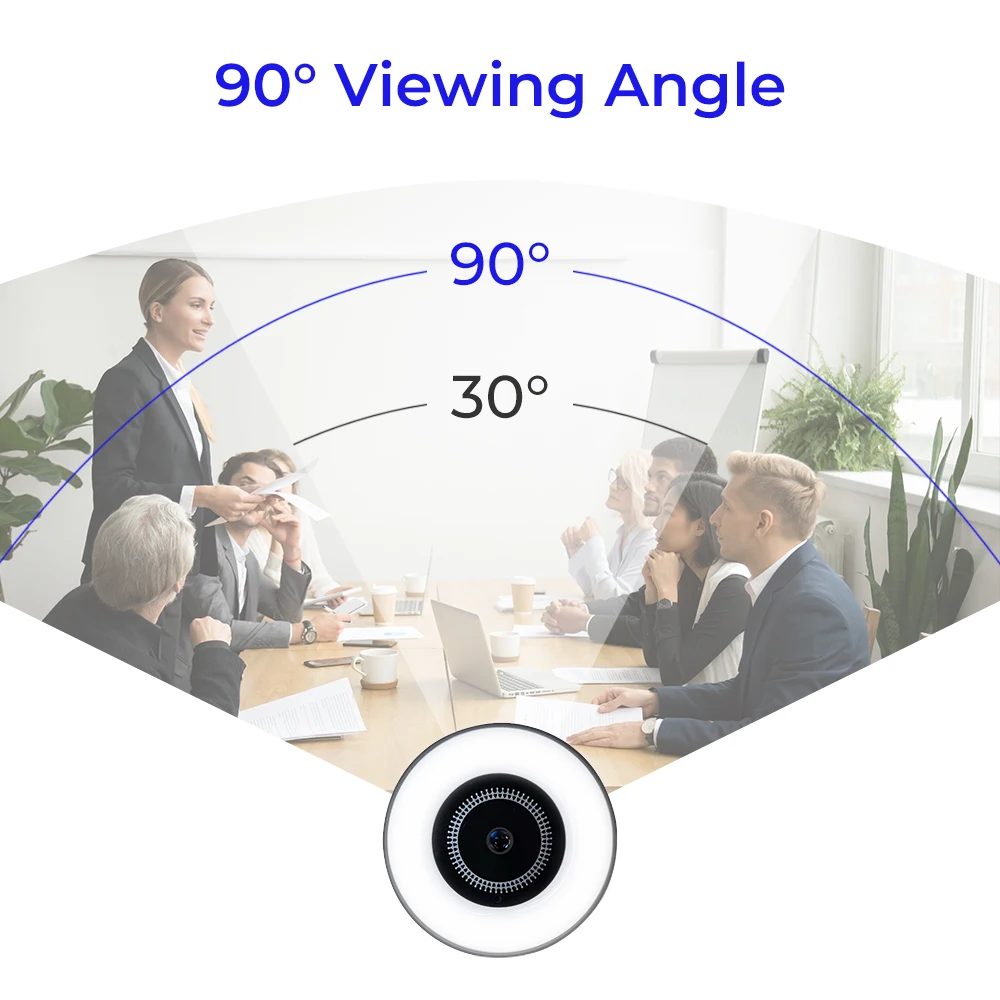 Webcam 1080P Mini Camera Fill Light 360° Rotatable PC USB Cameras For Desktop Video Live Conference | Компьютеры и офис