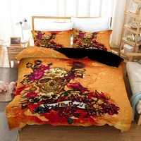 free dropshipping 3d digital printing bedding set queen king size multicolour skull single only 1 pillowcase black rose