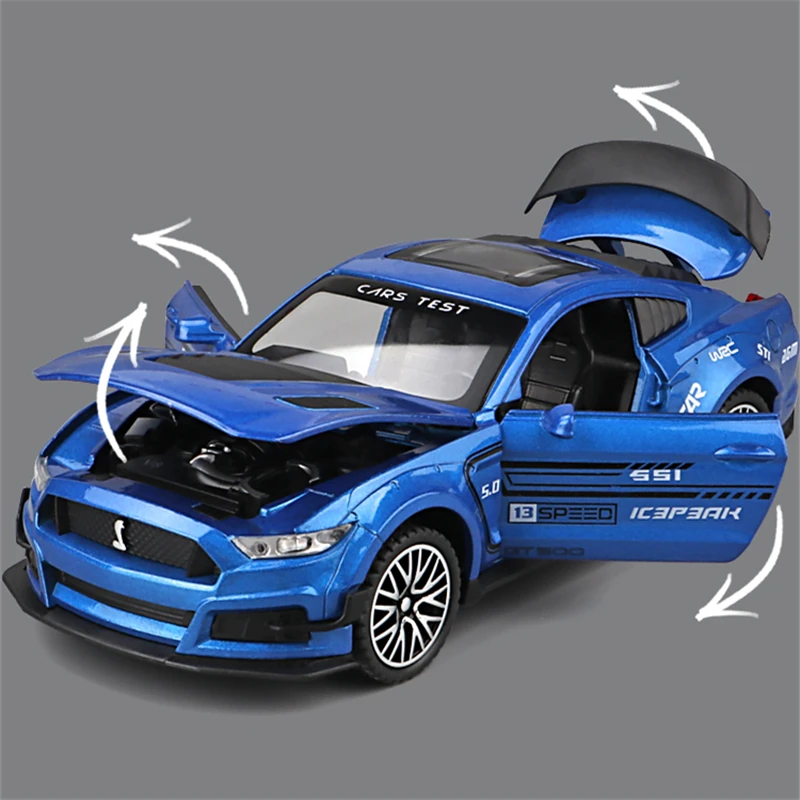 Модель спортивного автомобиля Ford Mustang Shelby GT500 в масштабе 1:32 модель литая