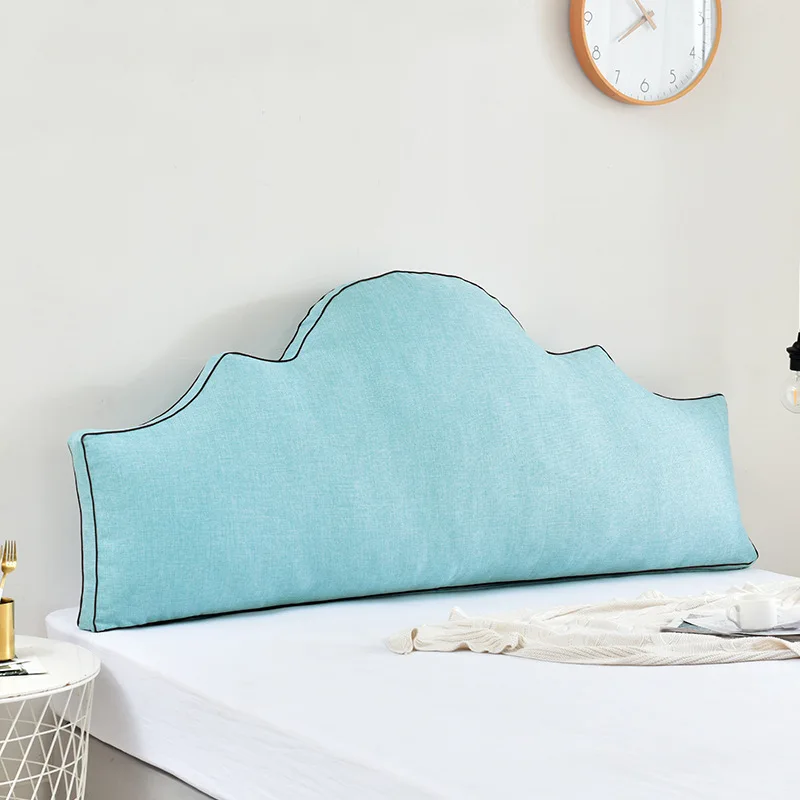 

Court style bedside cushion pillow removable flax large backrest bedboard soft bag waist protection neck waist pillow