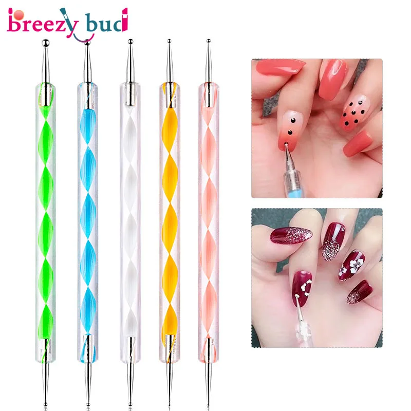 

5 Pcs/Sets Dual-ended Nail Dotting Pen Kit DIY Craft Supplies For Professionals Nail Art Decoration Salon Manicure Tools