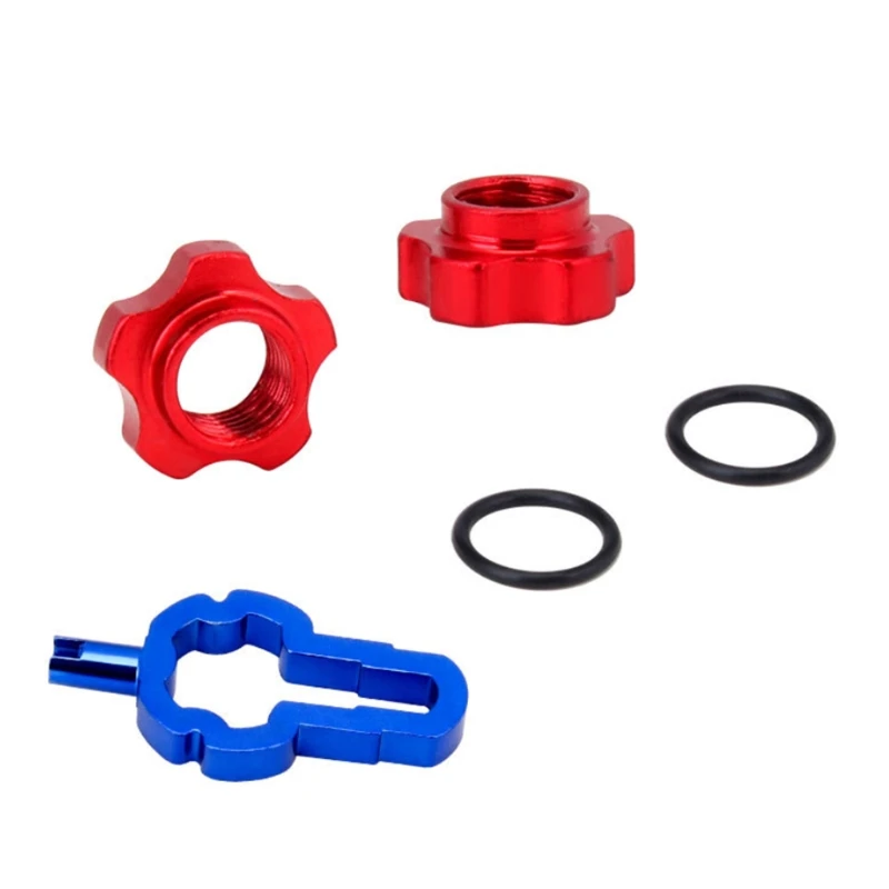 

2021 New 1 Set Mountain Bike Valves Core Nut Bicycle Wheel Converter Nut Rim Conversion Nut