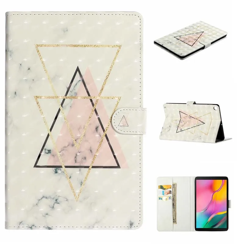 CASE Кожаный чехол для Samsung Galaxy Tab A 10,1 SM-T510 T515 Coque для Galaxy Tab A 10,1 T510 T515 крышка Capa+ пленка+ ручка - Цвет: CASE