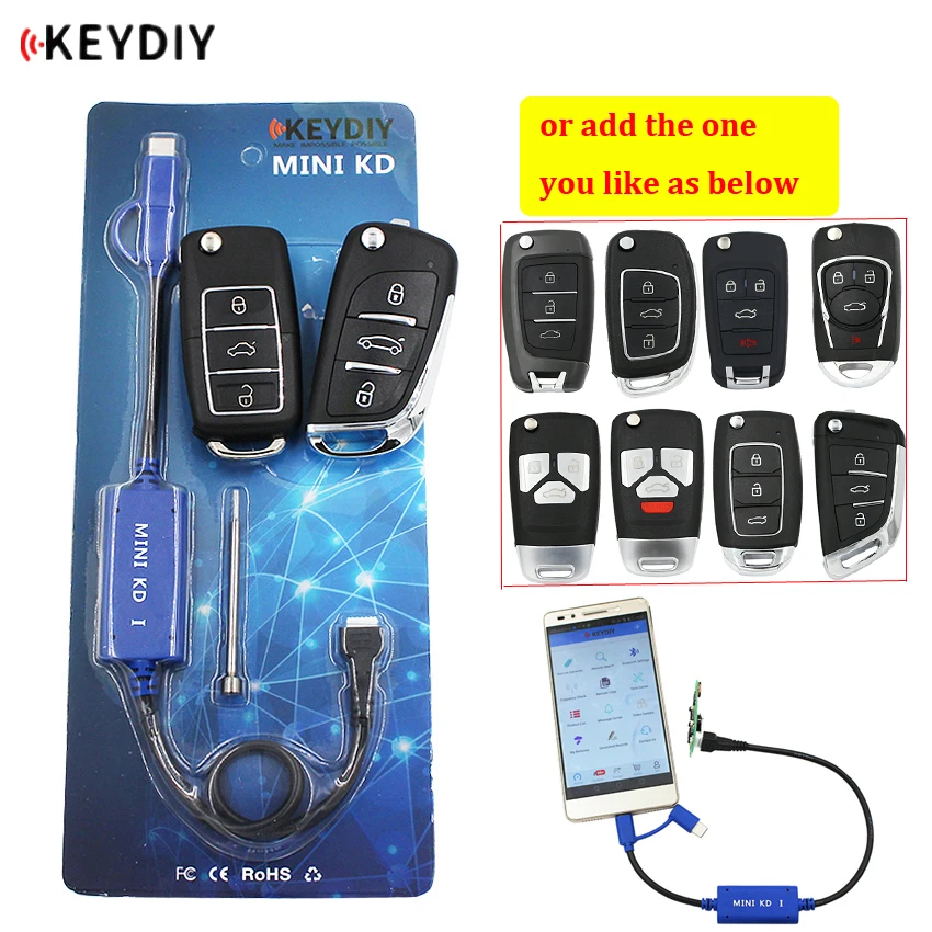KEYDIY мини KD ключ генератор пульты склад в вашем телефоне Поддержка Android сделать более 1000 Авто пульты+ Б серии дистанционного управления