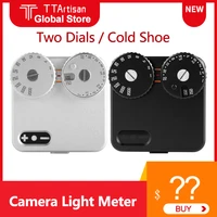 ttartisan camera light meter two dials cold shoe fixing high precision photography set top 12 gears shutter speed light meter