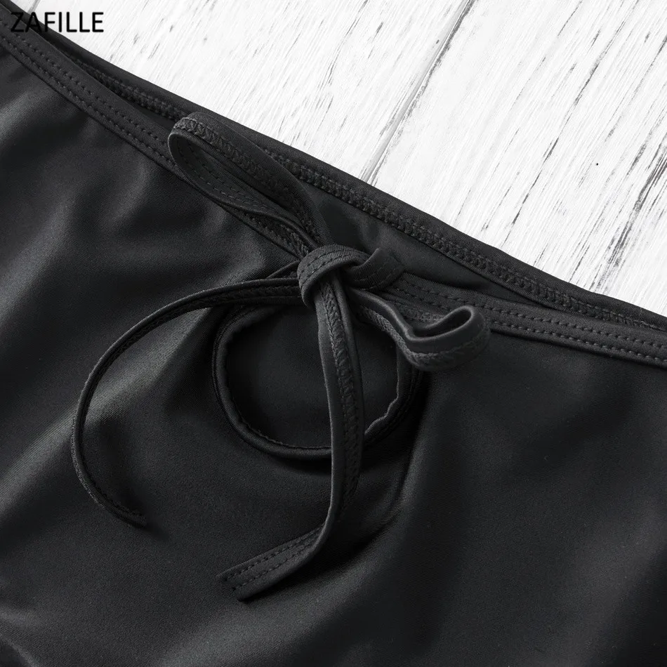 Женский купальник с заниженной талией ZAFILLE черный пикантный купальник-бикини со