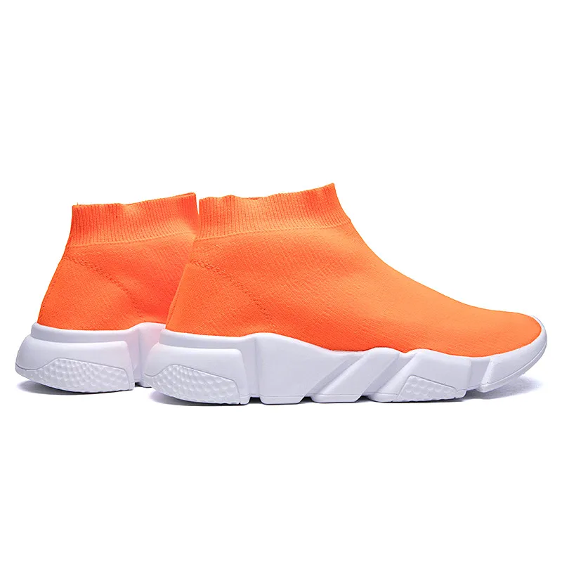 Brand Orange Socks Sneakers Slip On Women Running Shoes Lightweight High Top Trendy Shoes For Women 2020 Zapatillas De Deporte
