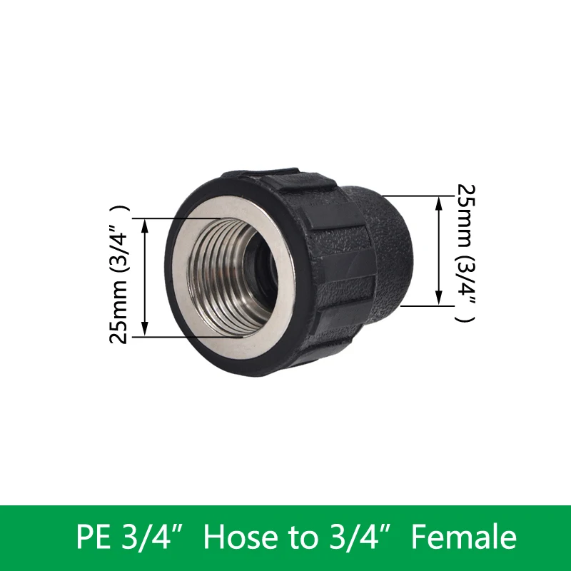 

Пластиковый прямой соединитель для трубы 1/2", 3/4"
