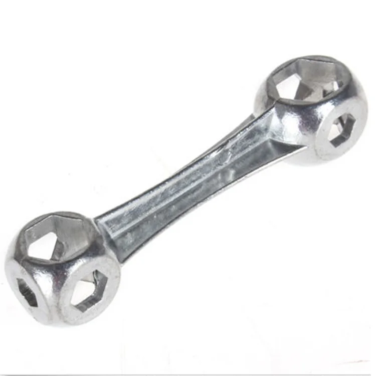 

10 Holes Size 6-15mm 10 In 1 Galvanized Steel Hexagon Wrench Durable Bicycle Bike Repair Tool Bone Shape Hexagon Wrench Spanner
