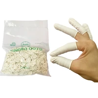 50p disposable latex finger cots non toxic antistatic protector fingertip fingers work gloves for beauty manicure finger condoms
