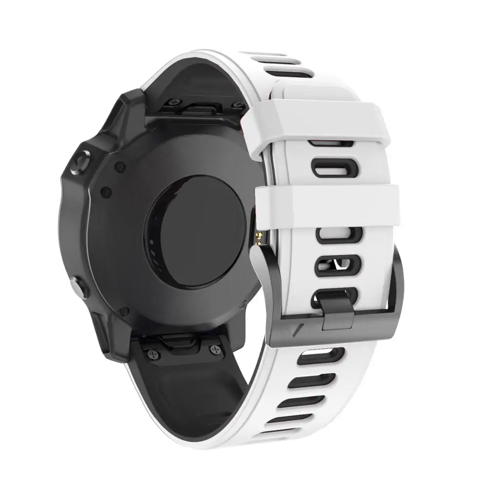 Ремешок силиконовый для Garmin Fenix 6 6X Pro 5 5X Plus 3HR быстросъемный легко регулируемый